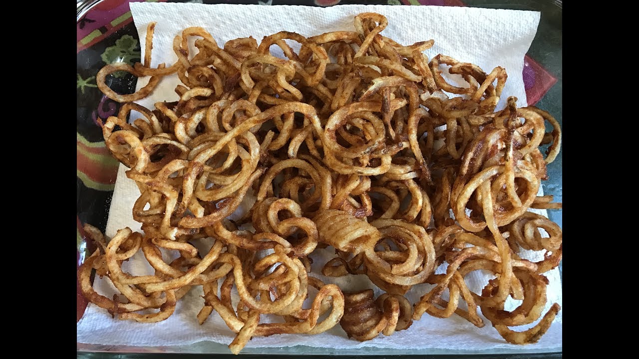 Curly Sweet Potato Fries Recipe - Copycat Arby's Using the Paderno