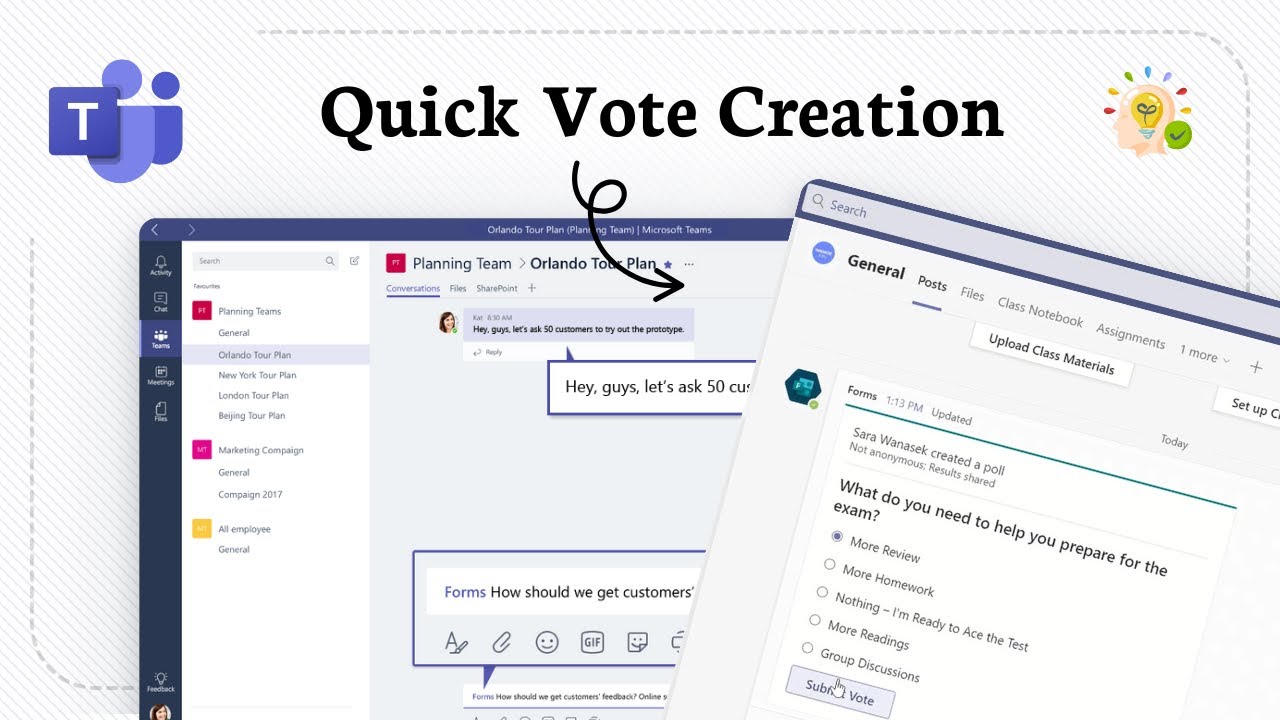 How to create a quick poll in Microsoft Teams - YouTube