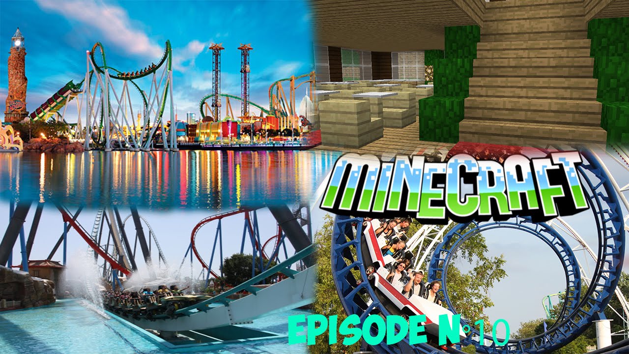Construction d'un parc d'attraction sur Minecraft °Episode 10° - YouTube