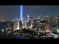 New York Skyline Screensaver NYC Skyline at Night USA from Above Aerial Landscapes Drone Video Live