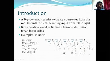 Top-Down parsing Part -2