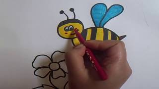 رسم سهل | تعليم رسم نحلة بطريقة سهلة و بسيطة | رسم سهل كيوت | How to Draw a Bee