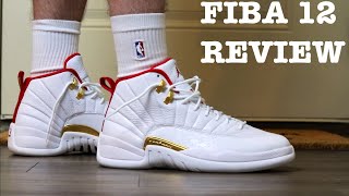 jordan 12 fiba on feet