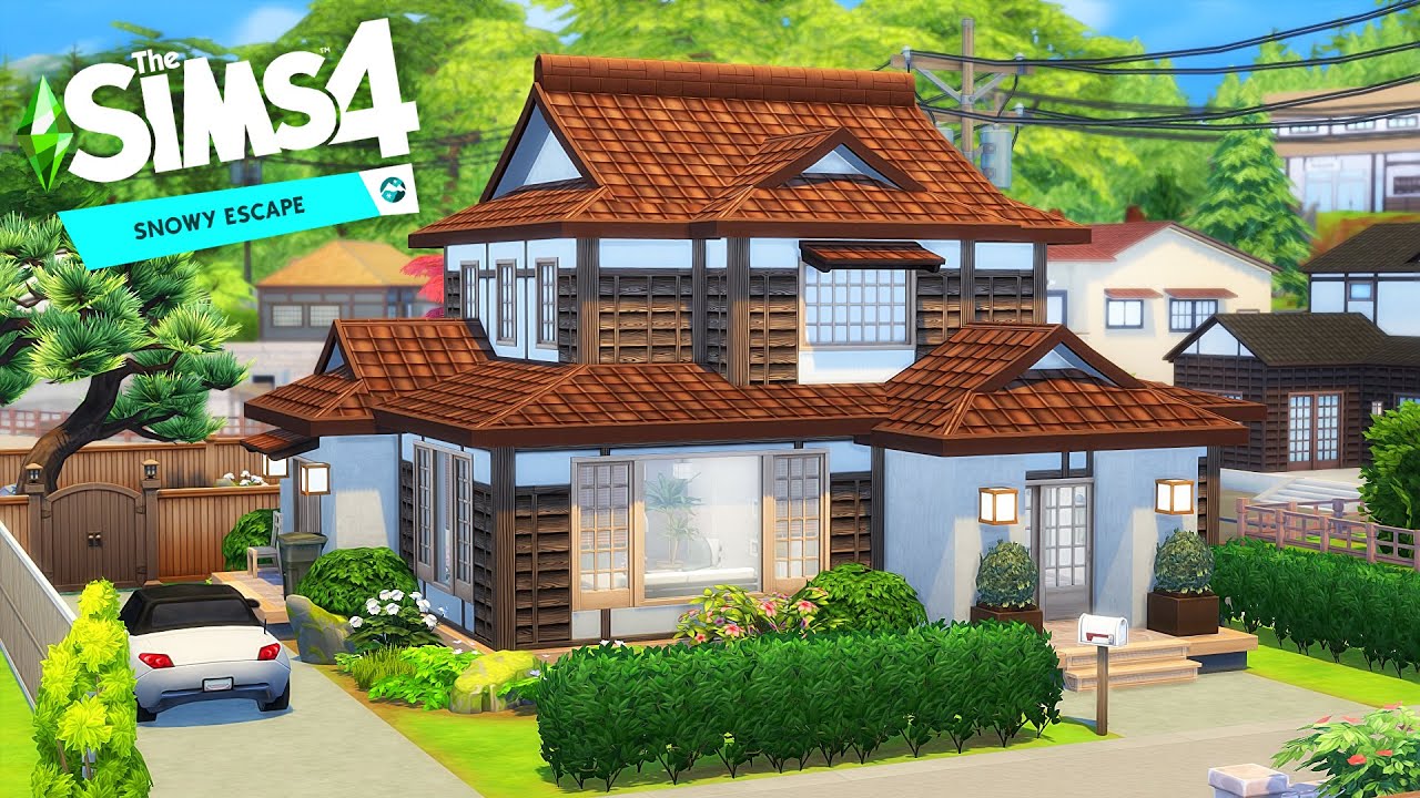 MT KOMOREBI FAMILY HOME 💗 | The Sims 4: Snowy Escape Speed Build - YouTube