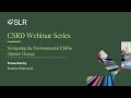 CSRD Webinar Series: Navigating the Environmental ESRSs - Climate Change