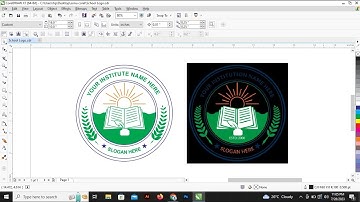 How To Trace A Logo In CorelDraw | School Logo Design Step By Step | IQBAL ALAM