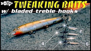 Modifying Bass Fishing Lures with Bladed Treble Hooks 