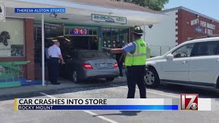 1 taken to hospital after driver crashes Mercedes into Rocky Mount store, police say