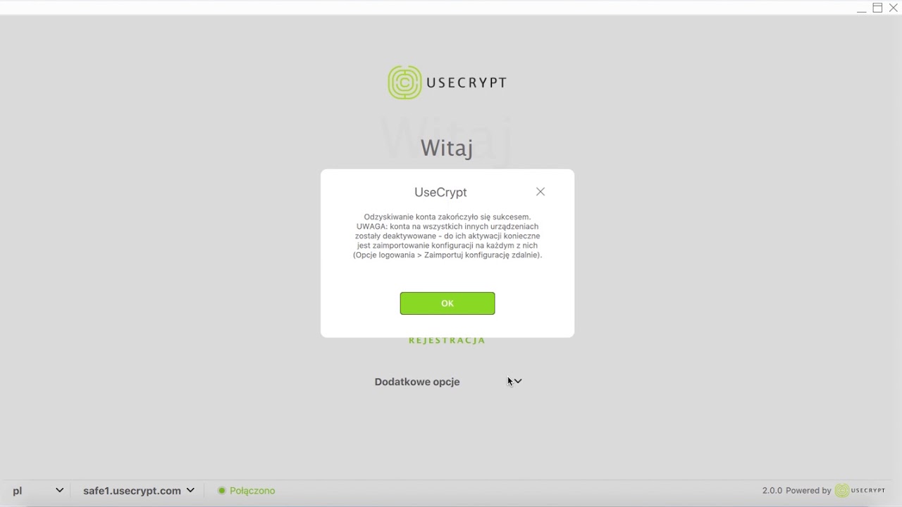 UseCrypt Safe. Konfiguracja ratunkowa. Jak odzyskać dostęp? - YouTube