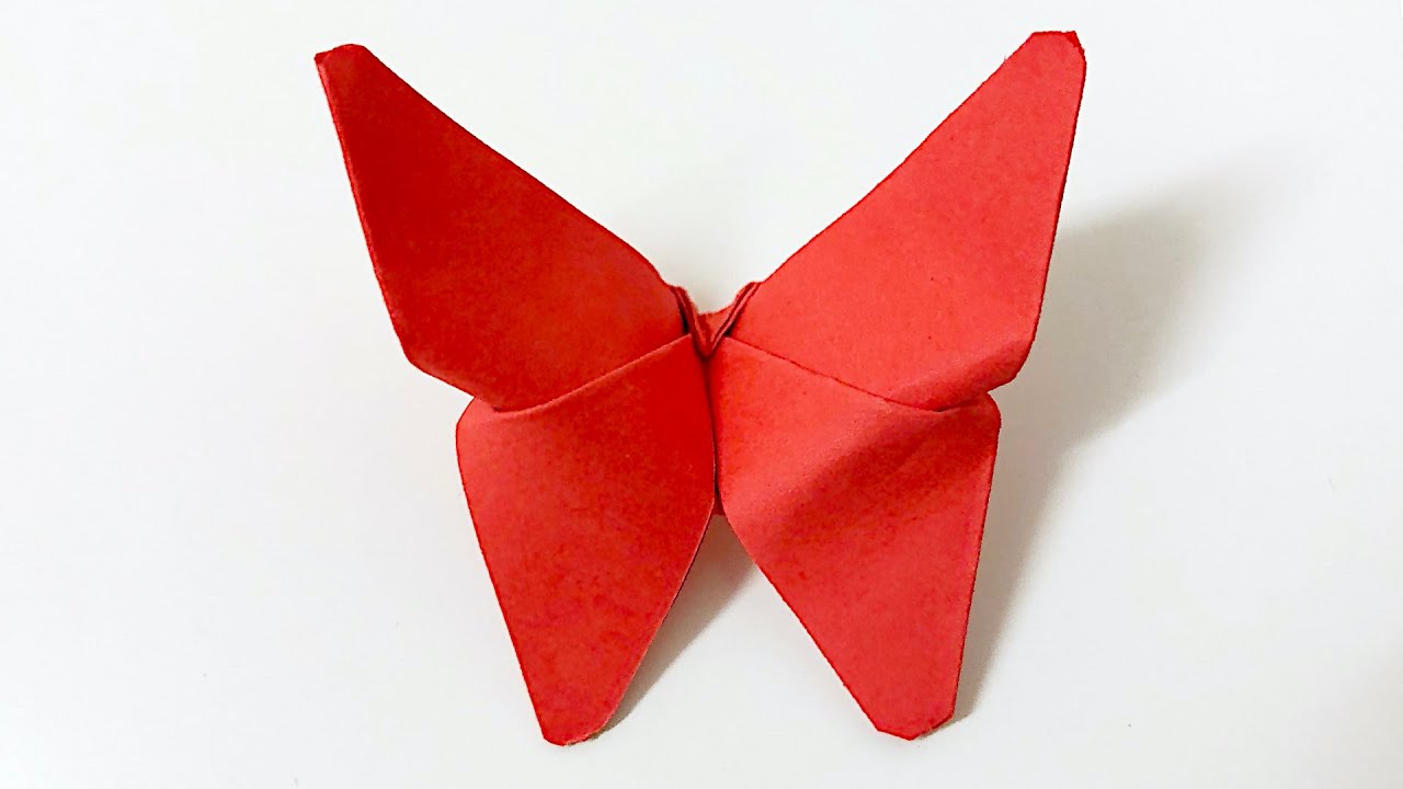 How to make a craft paper butterfly | Origami butterfly | DIY butterfly ...