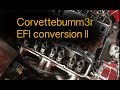 Corvettebumm3r part 2: old intake and dual quads come off, new manifold goes on