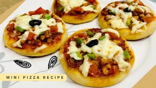 mini pizza recipe without oven|pizza dough pizza sauce recipe | ramzan special recipe