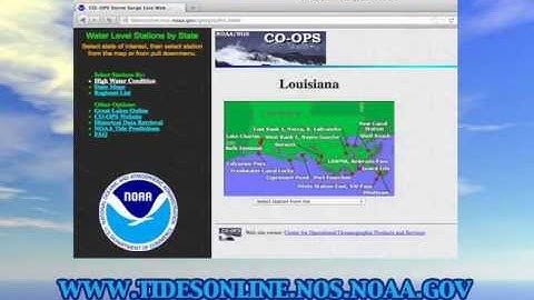 NOAA TIDES Website