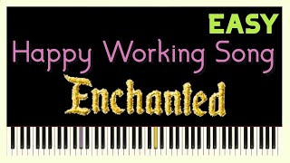 Happy working song | Enchanted | Synthesia Piano Tutorial
