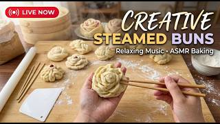 🔴 LIVE: Relaxing Dough Art & Soft Music | Satisfying Steamed Bun Shaping ASMR screenshot 3