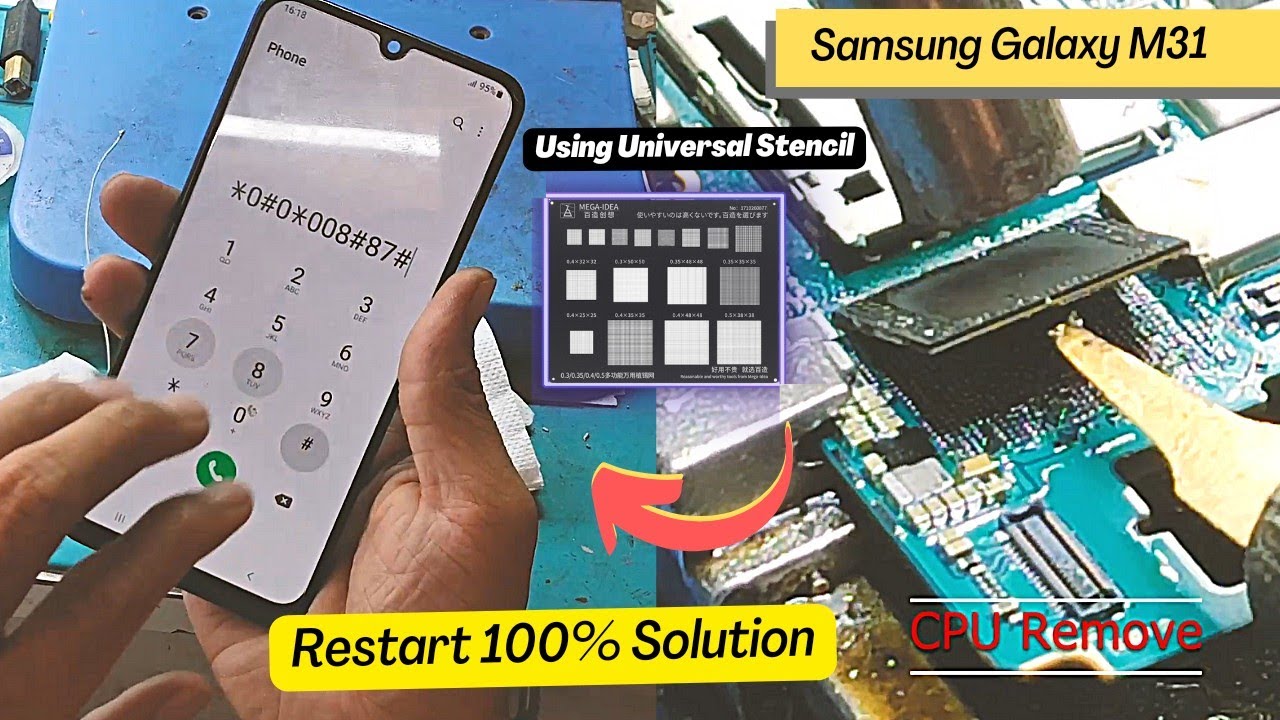 samsung m31 restart solution (double dekar, CPU + RAM) reballing !!!