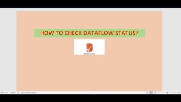 How to check dataflow status in English