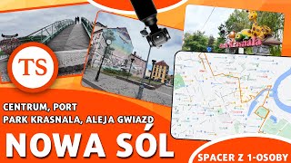 Nowa Sól - Spacer wirtualny - Zwiedzamy centrum, Port i Park Krasnala - Walkingtour - 2024