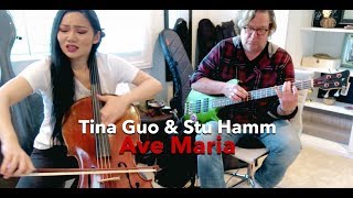 Tina Guo & Stu Hamm Rehearsal - Ave Maria (Bach/Gounod) Bass and Cello