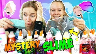 MYSTERY SLIME CHALLENGE in 5 Minuten Nina vs Kathi | Wer mischt den besten Schleim? Thema auslosen