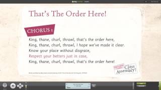 Video thumbnail of "Class Assembly Songs from Out of the Ark – That’s The Order Here!,The Anglo-Saxons - Words on Screen"