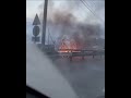 СГОРЕЛ НА ТРАССЕ: автомобиль загорелся на трассе при въезде в Отрадное Новоусманского района.