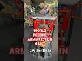 World record Armwrestling lift. 235lb back pressure #armwrestlingworkout #strength #gym #strongarms
