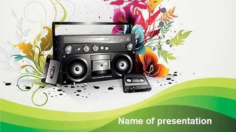 Vintage Boombox PowerPoint Template by PoweredTemplate.com