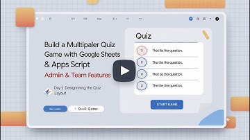 Build a Multiplayer Quiz Game with Google Sheets | Day 2: Designing the Quiz Layout