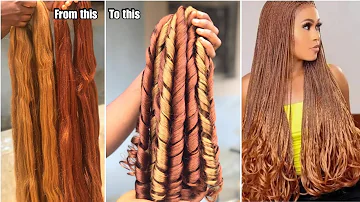How to make French Curls/ Curly hair, curly Braids using a braided hair