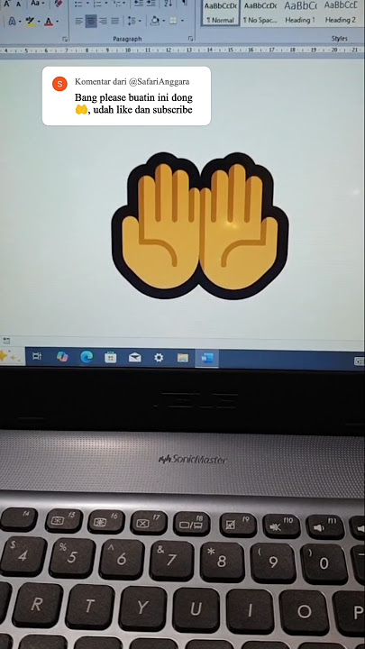Membuat Gambar Tangan Berdoa di MS Word #emoji #drawing #tutorial #shorts #word #menggambar