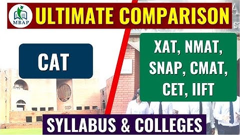 Ultimate Comparison: CAT Vs All Exams (XAT, NMAT SNAP, CMAT, CET)
