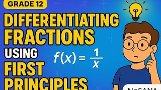 Differentiating fractions using first Principles | #grade12 Calculus