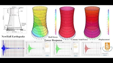 Time-History Analysis of a Hyperbolic cooling tower  in SAP2000 Software