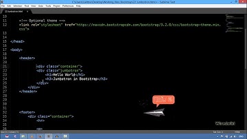 Bootstrap 3 Tutorials   #17 Creating a Jumbotron Page header