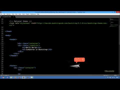Bootstrap 3 Tutorials   #17 Creating a Jumbotron Page header