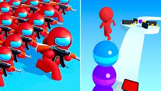 Gun Clash 3D Vs Stack Rider 🍎🔴🍎All Levels Max Update Walkthrough Andriod IOS Gameplay ERR screenshot 4