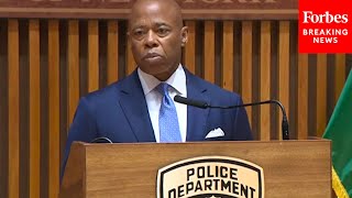 NYC Mayor Eric Adams, Top NYPD Officials Hold Press Briefing On Security For Israel Day Parade