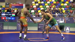 1/8 FS - 74 kg: J. BURROUGHS (USA) v. C. VIDA (HUN)