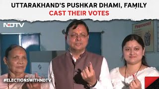 Uttarakhand Voting Today | Uttarakhand's Pushkar Dhami, His Family Cast Their Votes In Khatima