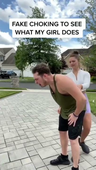 FAKE CHOKING TO SEE HOW MY GIRL REACTS - #shorts