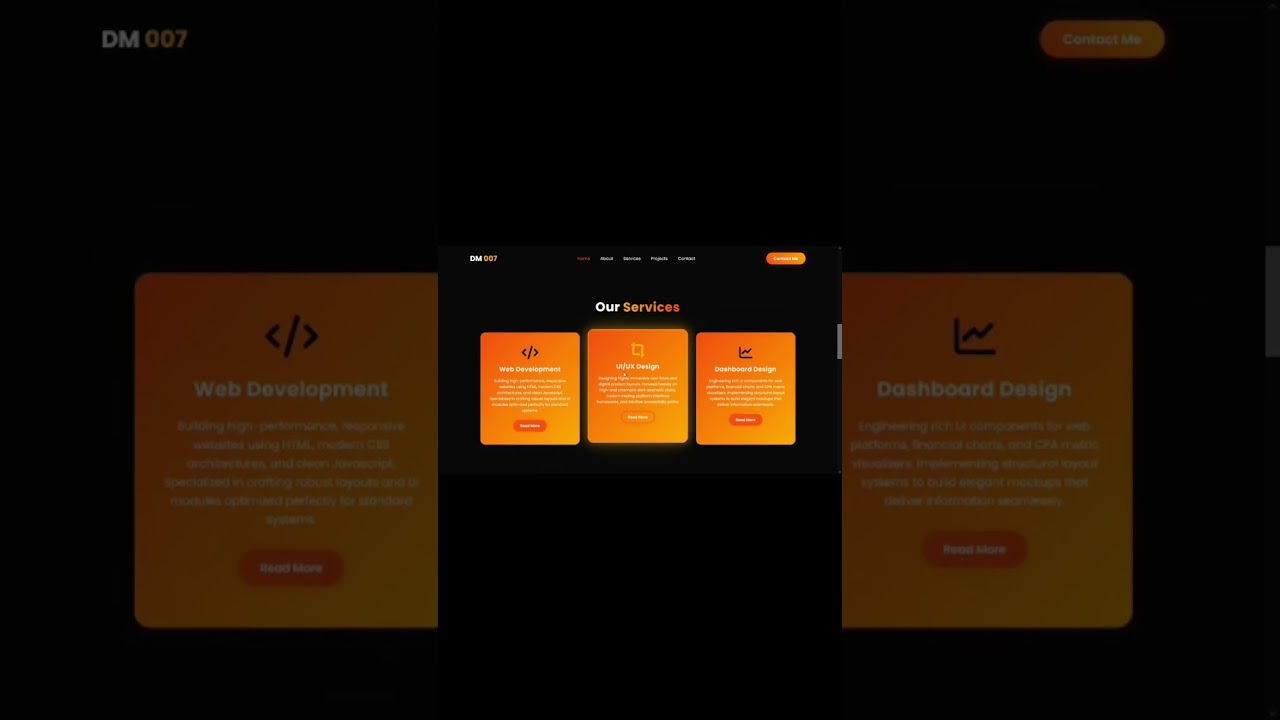 Portfolio Website service page #coding #creativewebsite #webdesign #staticwebsite #webdevelopment