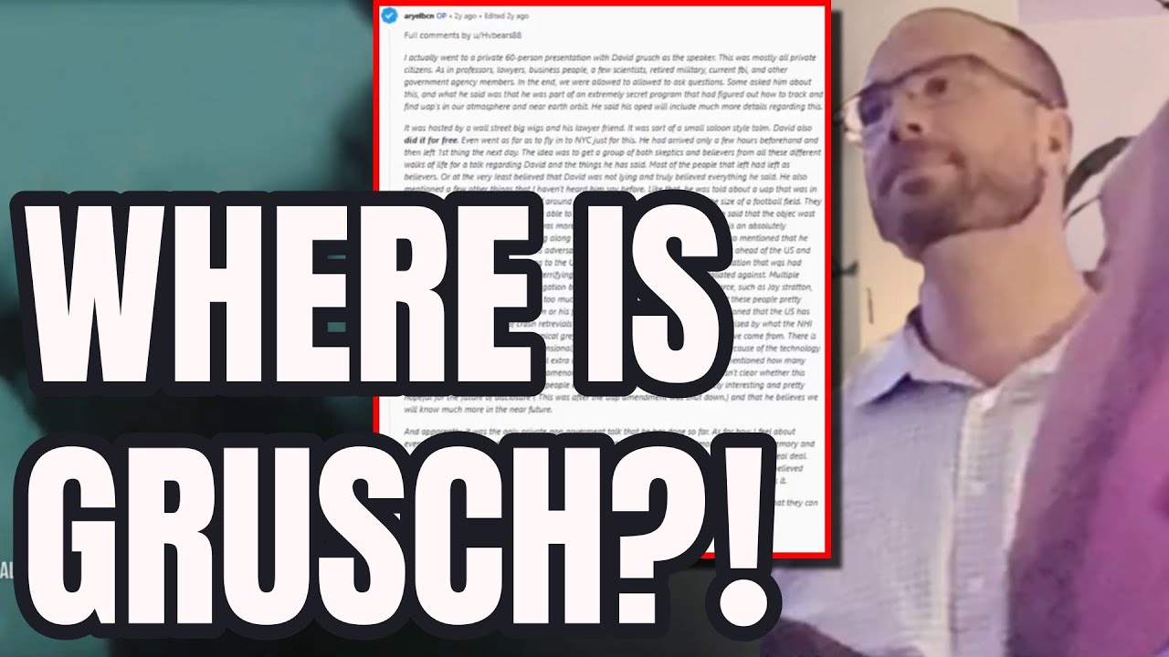 Details of a private event 2 years ago David Grusch was at and what he discussed. WHERE IS HE NOW?