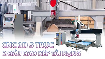 Máy CNC 3D 5 Trục 4 Đầu Dao Tải Nặng SYNTEC - SYN 5TC4 | Máy CNC 5 Trục Quốc Duy