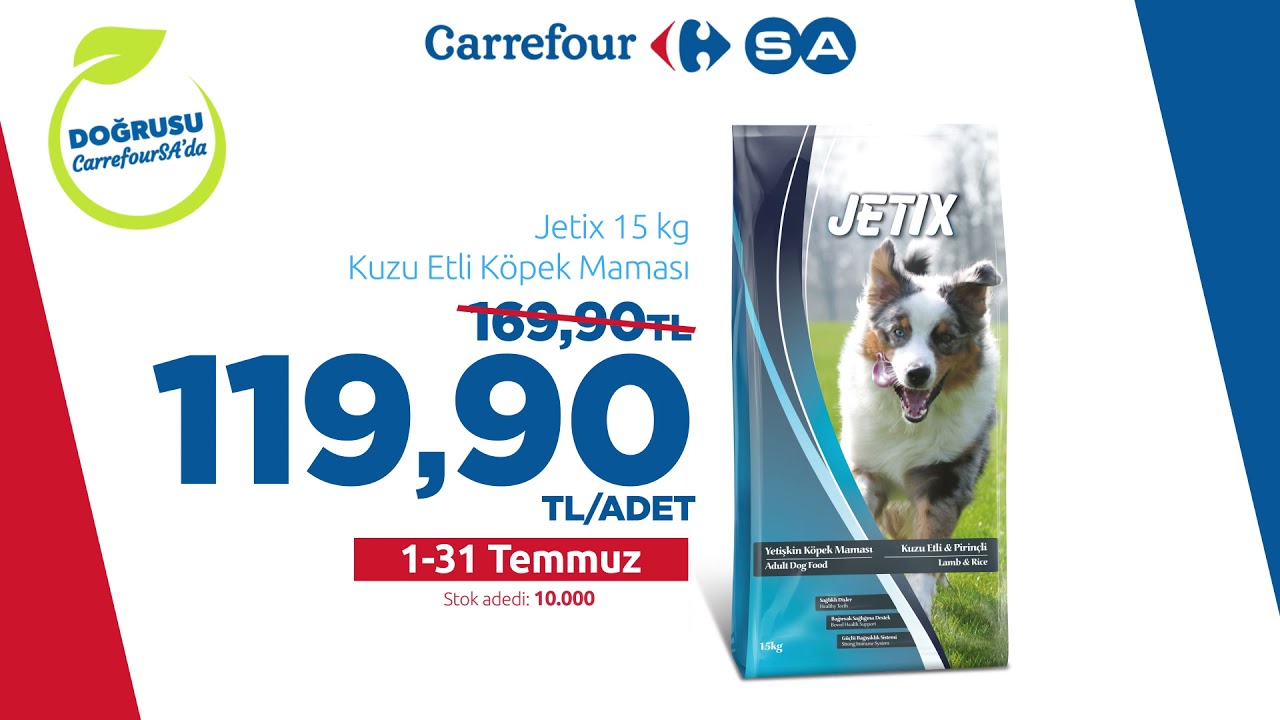 Jetix 15 Kg Kuzu Etli Kopek Mamasi 169 90 Tl Yerine 119 90 Tl Adet Youtube