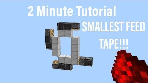 2 Minute Tutorial: SMALLEST piston feed tape in Minecraft bedrock AND Java