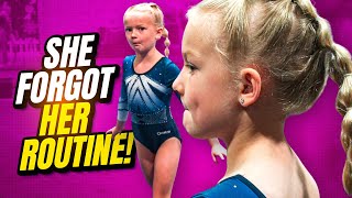 6 Year Old Gymnast FORGETS Routine at State| Rachel Marie