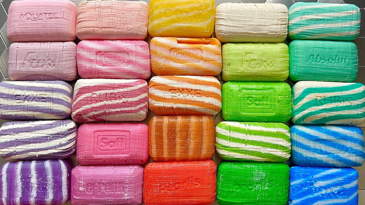 ASMR soap cubes cutting 💓 satisfying video