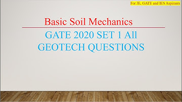 GATE CIVIL 2020 SET 1 ALL GEOTECH QUESTIONS #gate #gate2022 #gate2024 #gate2024 #gateexam #ies