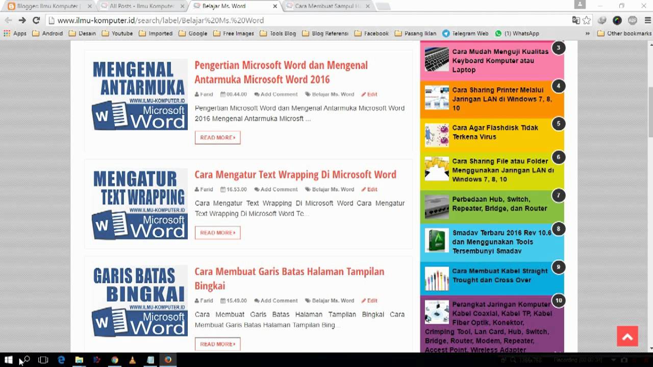 1 Cara  Membuat  Sampul  Halaman Cover di  Microsoft Word  